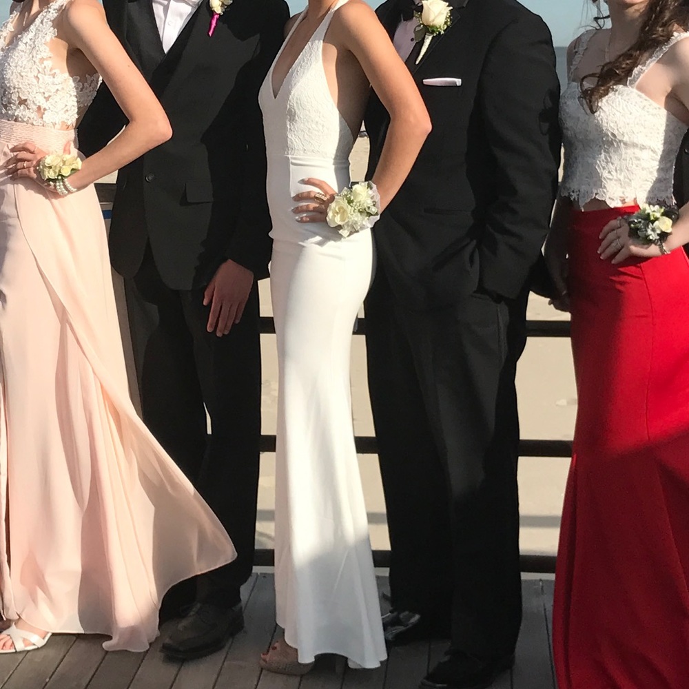 White prom dress